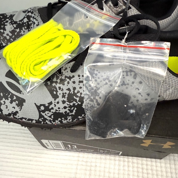Under Armour XC Brigade Spikes, Grey and Black, 13 - Picture 6 of 9